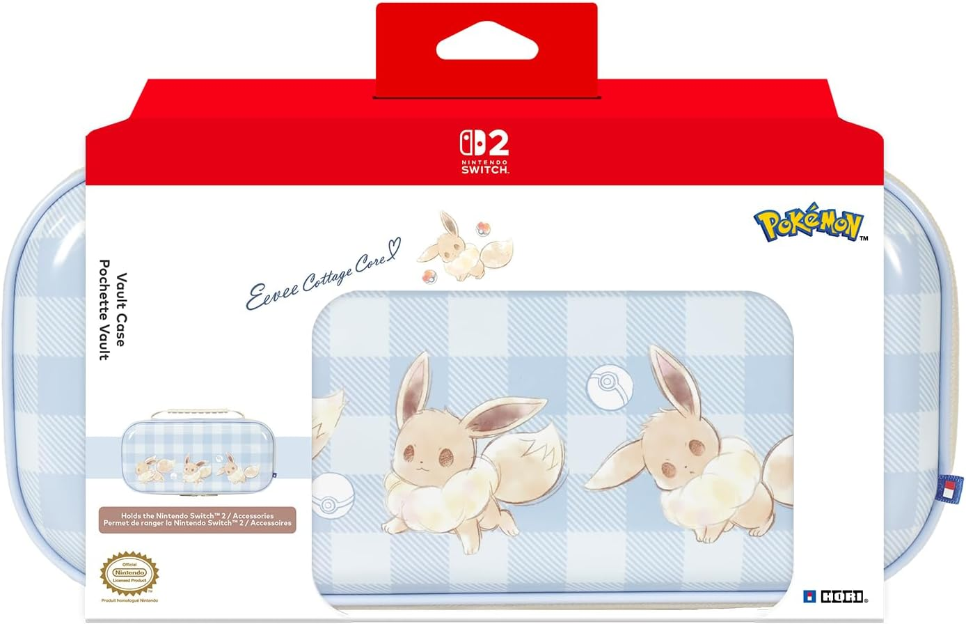 Switch 2 Accessory: Case - HORI Vault Case - HORI Eevee Cottage Core: Officially Licensed by Nintendo image number 1