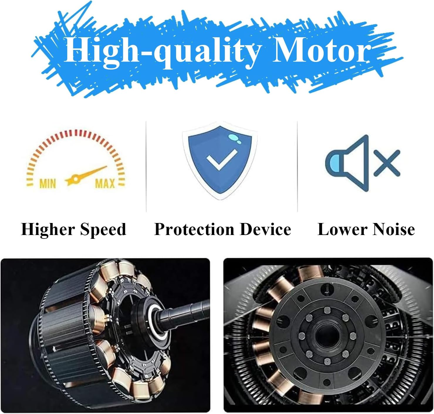 NOAEOU Electric Air Pump for Inflatables, AC (220V-240V), 600W, 20L/Min, Black, 5 Detachable Nozzles, Inflator/Deflator for Air Mattress, Swimming Rings, Airbeds, Rafts, Inflatable Sofas image number 4