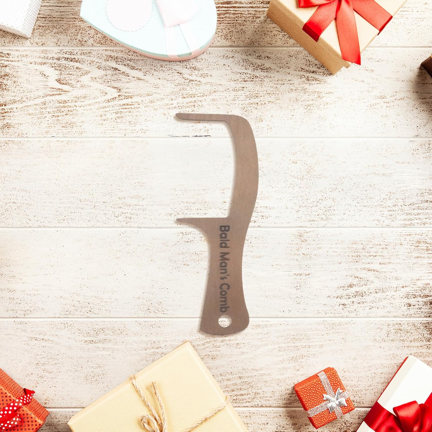 Mikinona No Bristle Hair Brush Handmade Wood Comb for Men Bald Hair Comb Wide Tooth Styling Tool Fun and Thoughtful Present image number 1