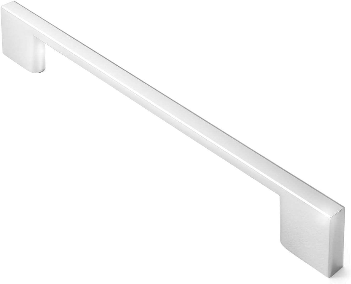 Cauldham Solid Kitchen Cabinet Pulls Handles (6-1/4" Hole Centers) - Modern Thin Profile Drawer/Door Hardware - Style M255, HW-PL-M255-160-CHR_10 image number 2