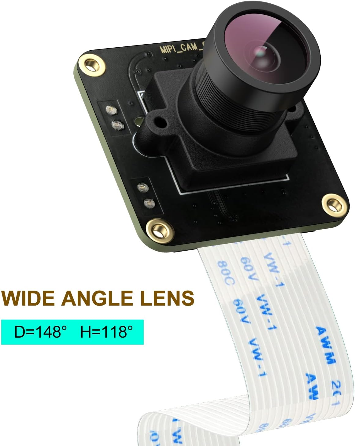 Raspberry Pi Camera OV9281 up to 453Fps External Trigger Stream Mode Monochrome Global Shutter Sensor 1Mpixel for Rasp Pi 4B 3B+ 3B 3A+ CM3+ CM3 Pi Zero W,Support Bullseye Libcamera (Black) image number 2