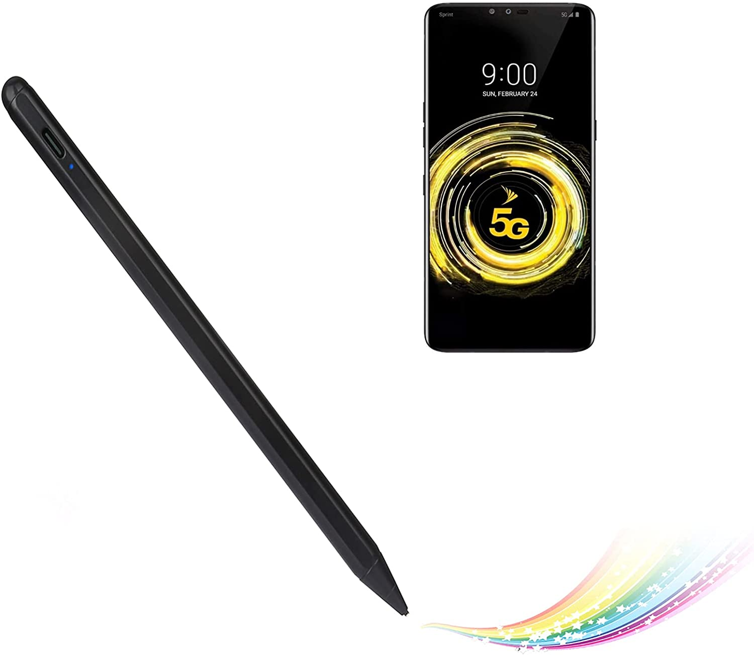 Electronic Stylus for Ipad 5Th Generation 9.7" 2017 Pencil,Type-C Rechargeable Active Capacitive Pencil Compatible with Apple Ipad 5Th Gen 9.7-Inch Stylus Pens,Good on Ipad Drawing Pen,Dark Black