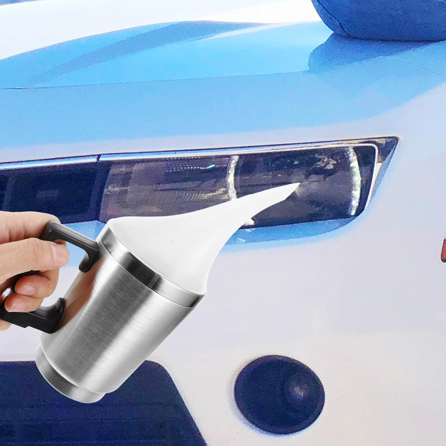 Parliky Headlight Restoration Kit with Heating Cup, Car Headlamp Repair Set for Scratch Removal and Lens Polish, Automotive Headlight Cleaner Suitable for Vehicle Lens Maintenance image number 2