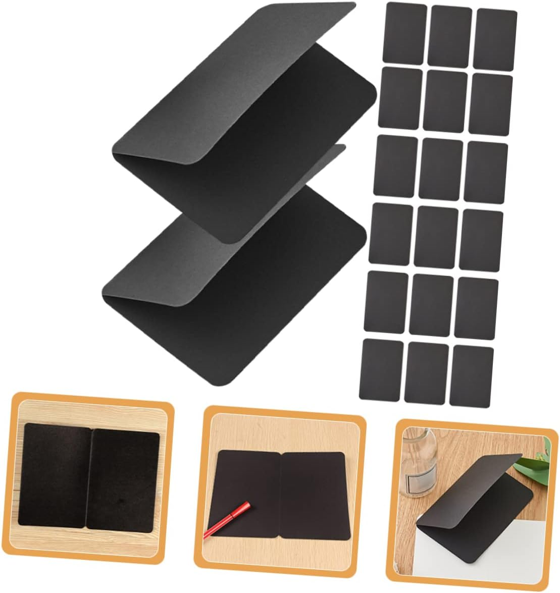 Operitacx 100Pcs Kraft Paper Cards Blank Greeting Cards for DIY Blessing Festival Messages image number 1