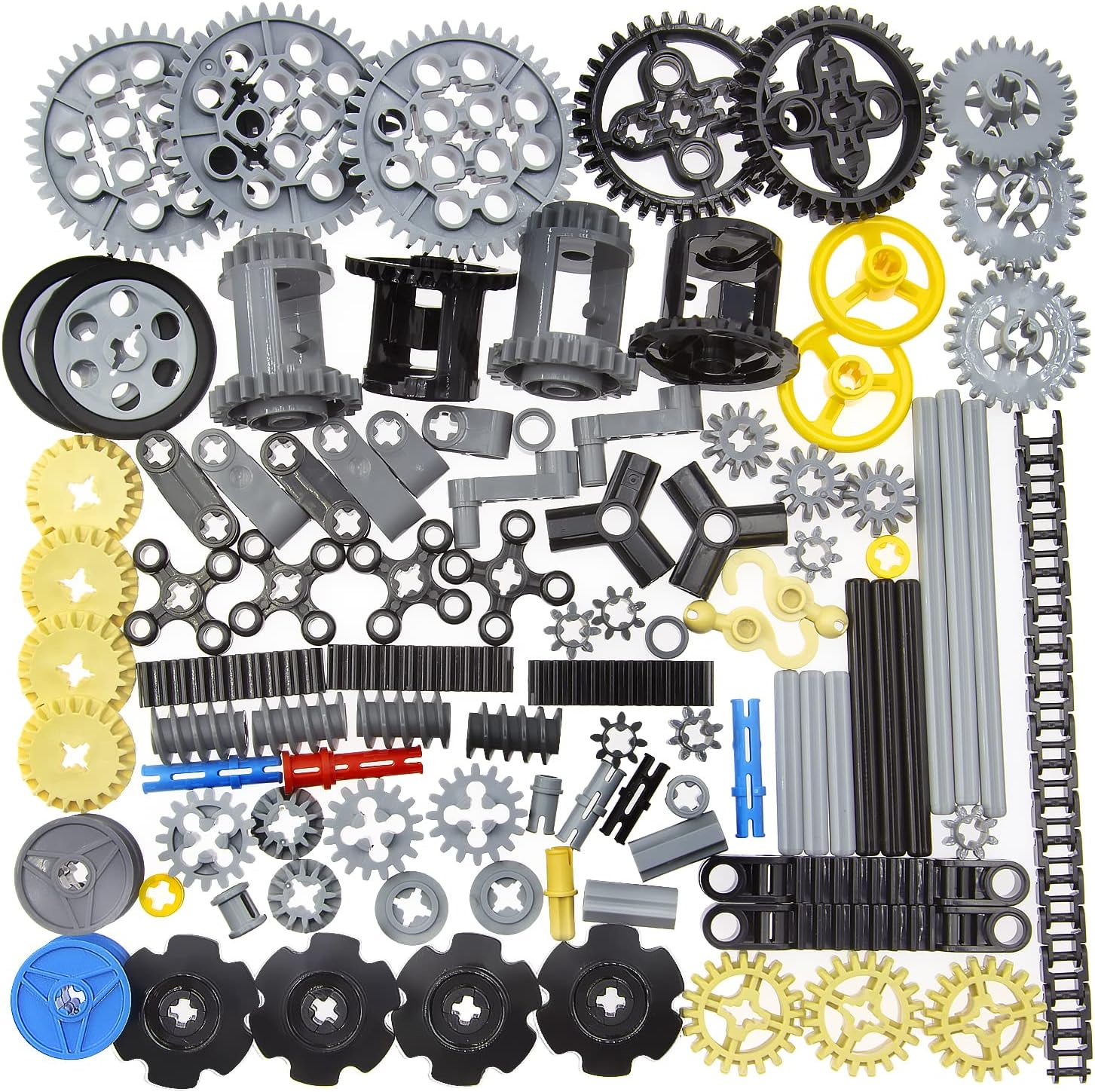 100+PCS Technic Gears and Axles Compatible with Technic-Sets,Gears-Rack (Pins-Axles Differential New) for Car Building Brick Accessories Pieces Sets (Random Color) image number 2