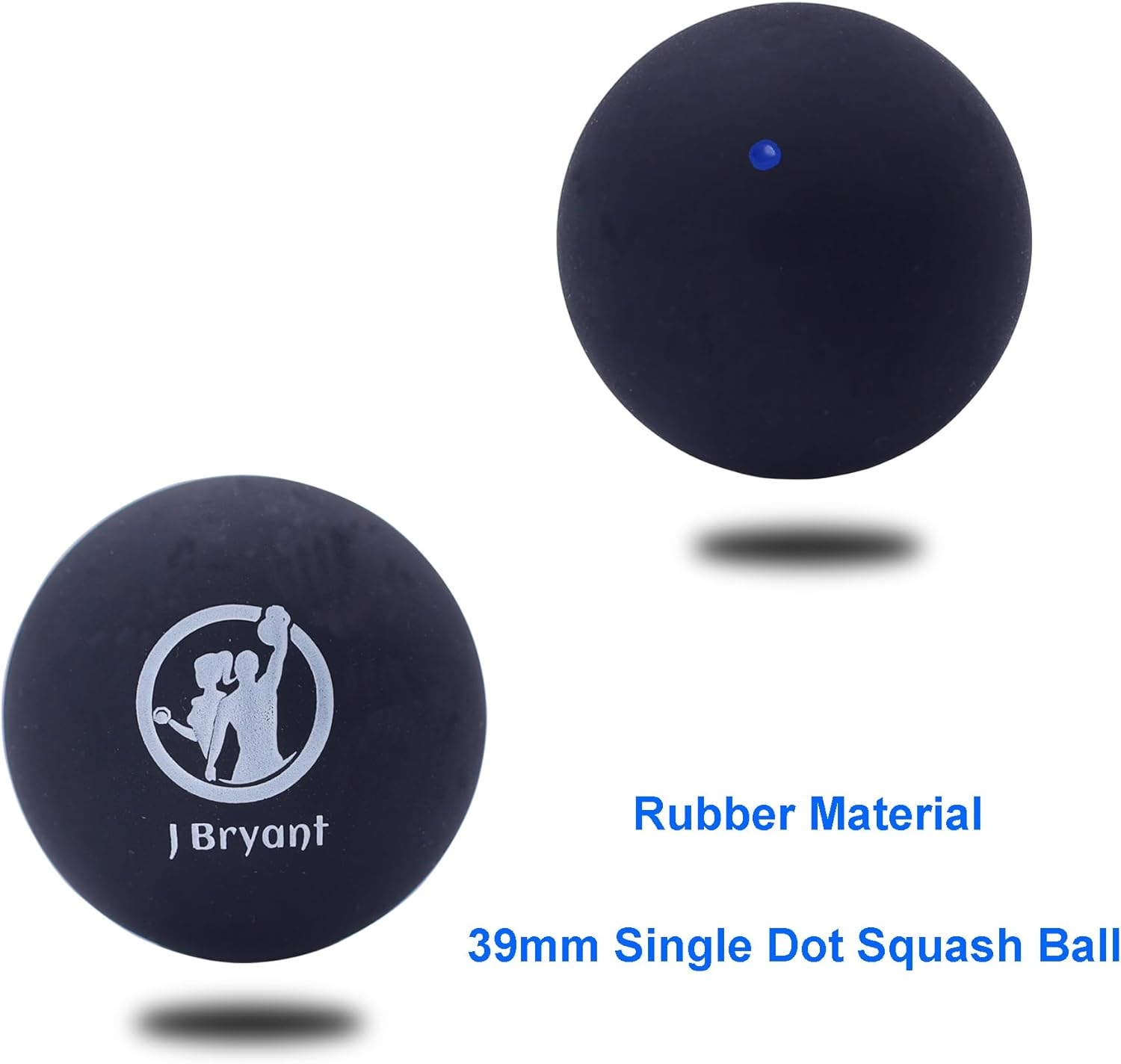 J Bryant Squash Balls 4 Pack, Single Blue Dot Rubber Squash Ball for Beginners and Kids Competition Training image number 4