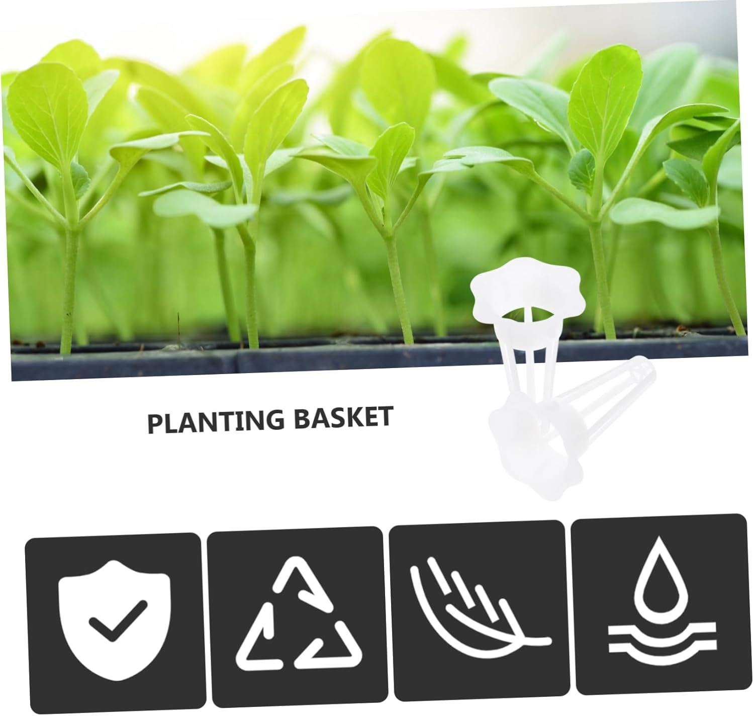CIMAXIC 50Pcs Plastic Planting Basket Hydroponic Basket for Soilless Planting Cup Garden Supplies for Seedling Pots and Hydroponic System Use image number 3