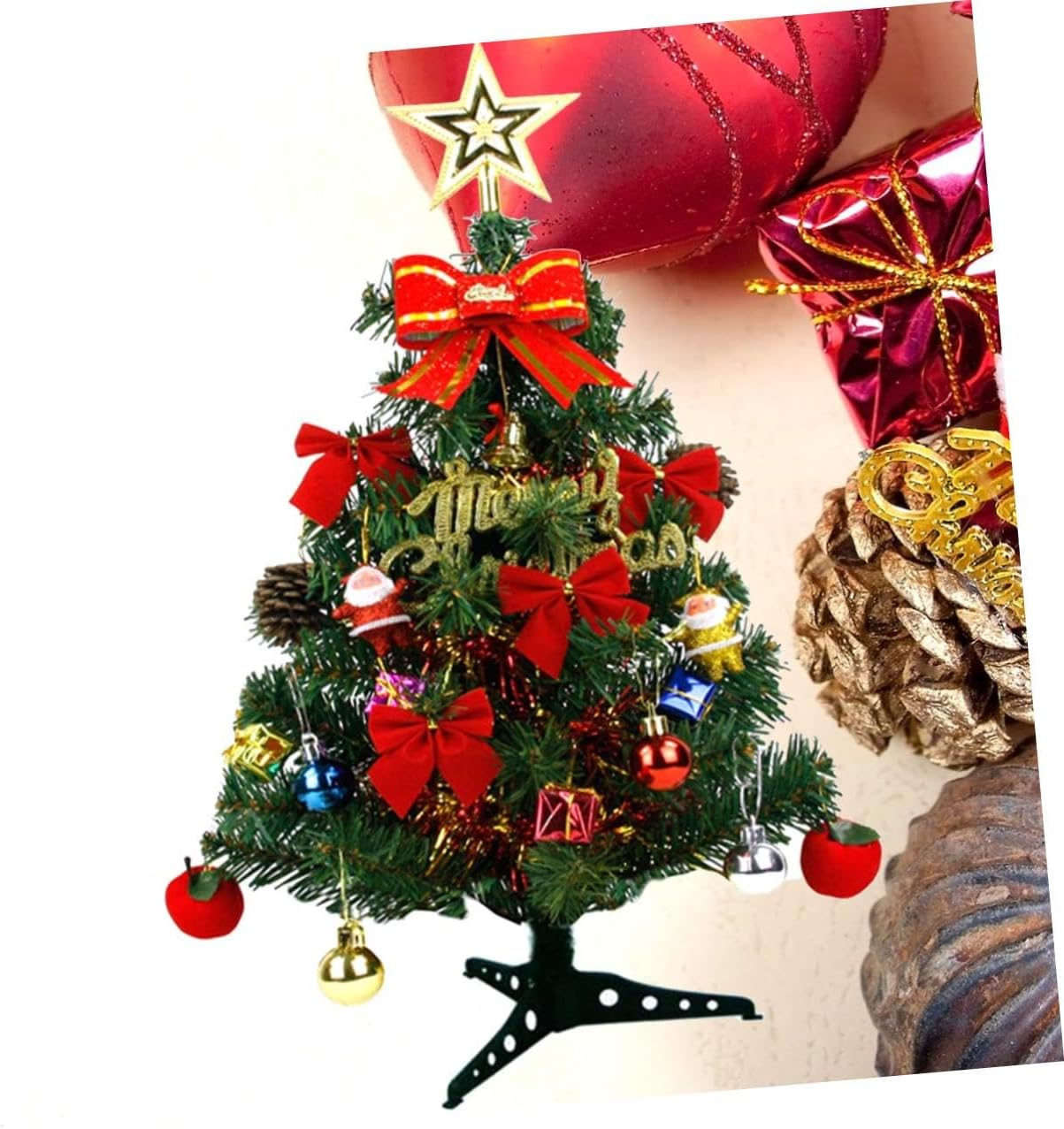 CANIGHT Tabletop Christmas Tree Artificial Xmas Tree Decor Ornaments for Home Party Holiday Decoration image number 6