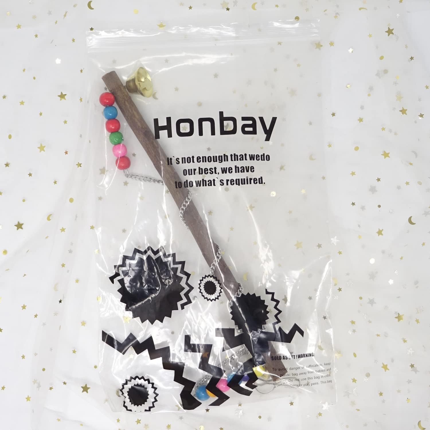 Honbay 1PCS Hens Swing Chicken Toy Wooden Handmade Bird Swing Bird Toy for Large Bird Parrot Hens Cock Macaw image number 4