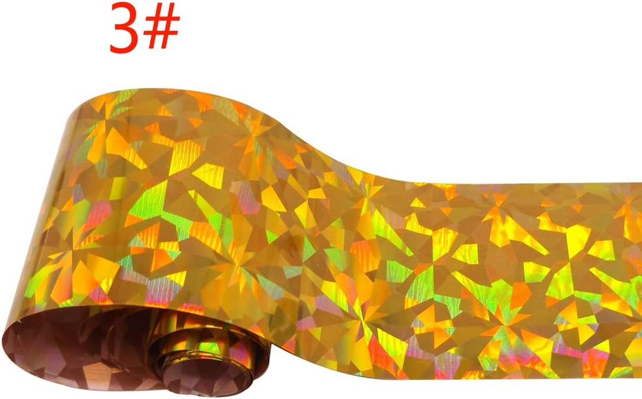 Warm Girl Nail Art Foil Glue Gel with Starry Sky Star Foil Stickers Set Nail Transfer Tips Manicure Art DIY 8ML, 10PCS (2.5Cm100Cm) Stickers