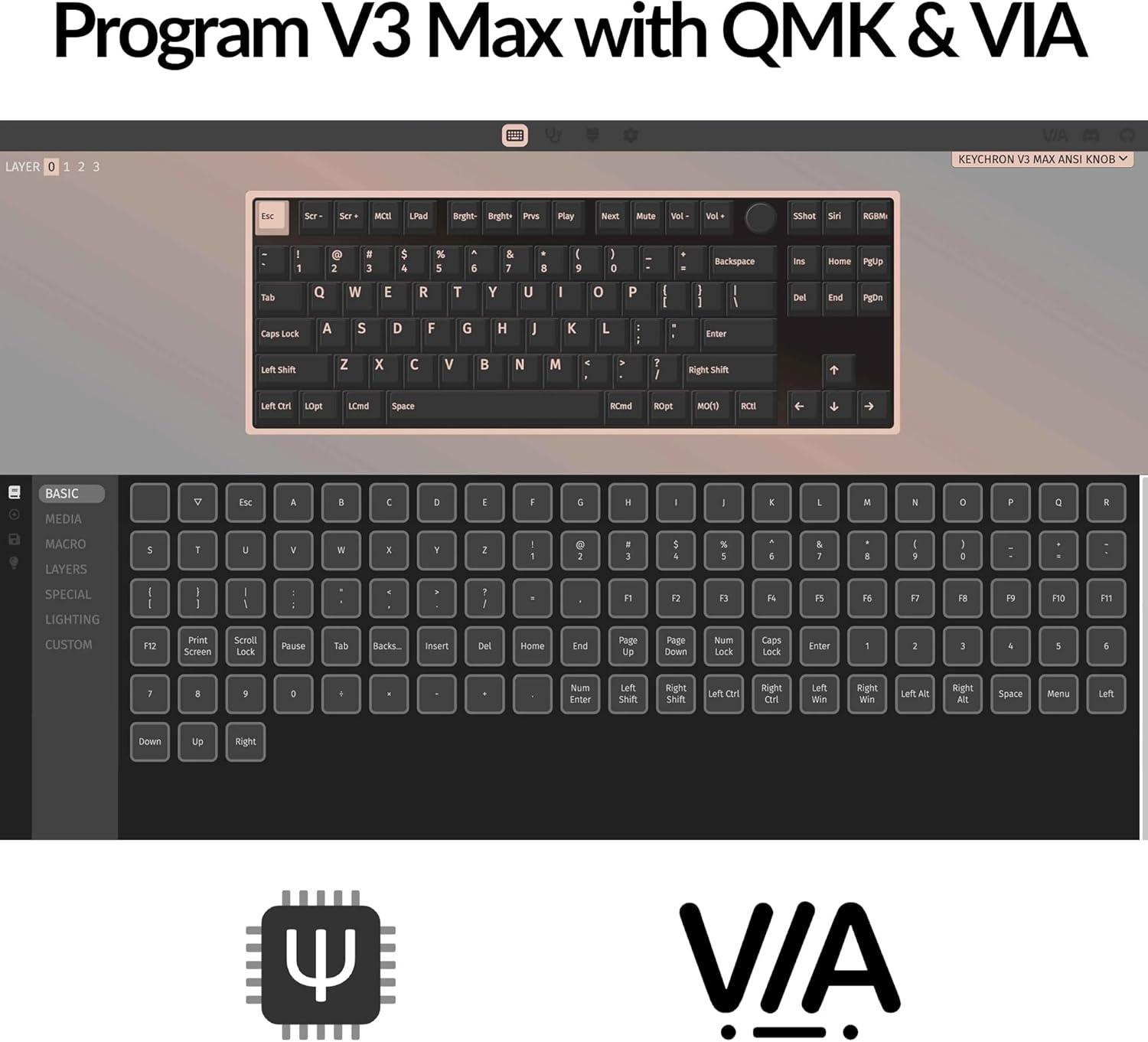 Keychron V3 Max TKL Wireless Mechanical Keyboard, QMK/VIA RGB Bluetooth/2.4 Ghz/Wired, 87 Keys Hot-Swappable with Gateron Banana Switch, Compatible with Mac Windows Linux image number 2