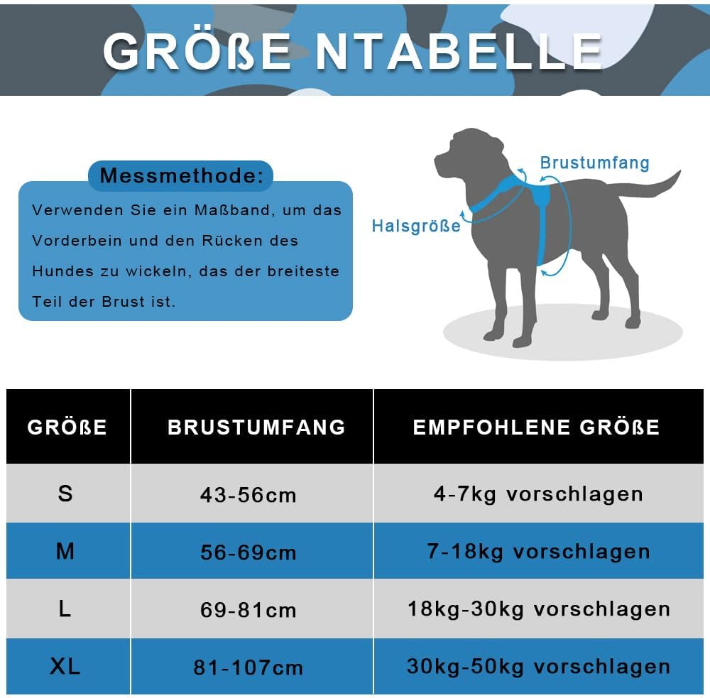 Voarge Dog Harness for Large Dogs, Anti-Pull Dog Harness with Control, Adjustable Vest Dog Harnesses with Easy to Use Handle for Training or Walks (Grey, S) image number 5