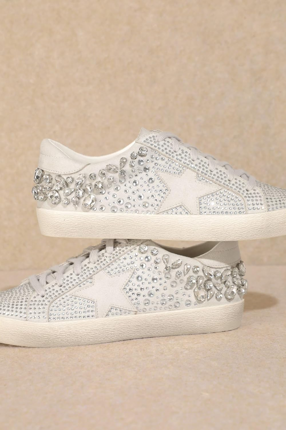 Mi.Im Goldie Rubber Sole Lace-Up Rhinestone Star Sneakers image number 6