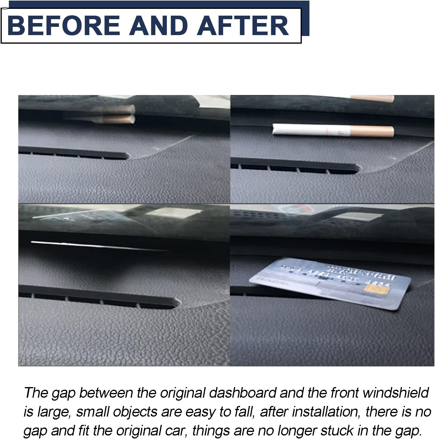 2.0M Universal Car Slit Windshield Trim Strip, Car Rubber Seal Protector Guard Strip, Car Dashboard Seal Strip, Dashboard Panel Sound Insulation Adhesive Strips, Suitable for Cars, Trucks, Boats, Rvs image number 2