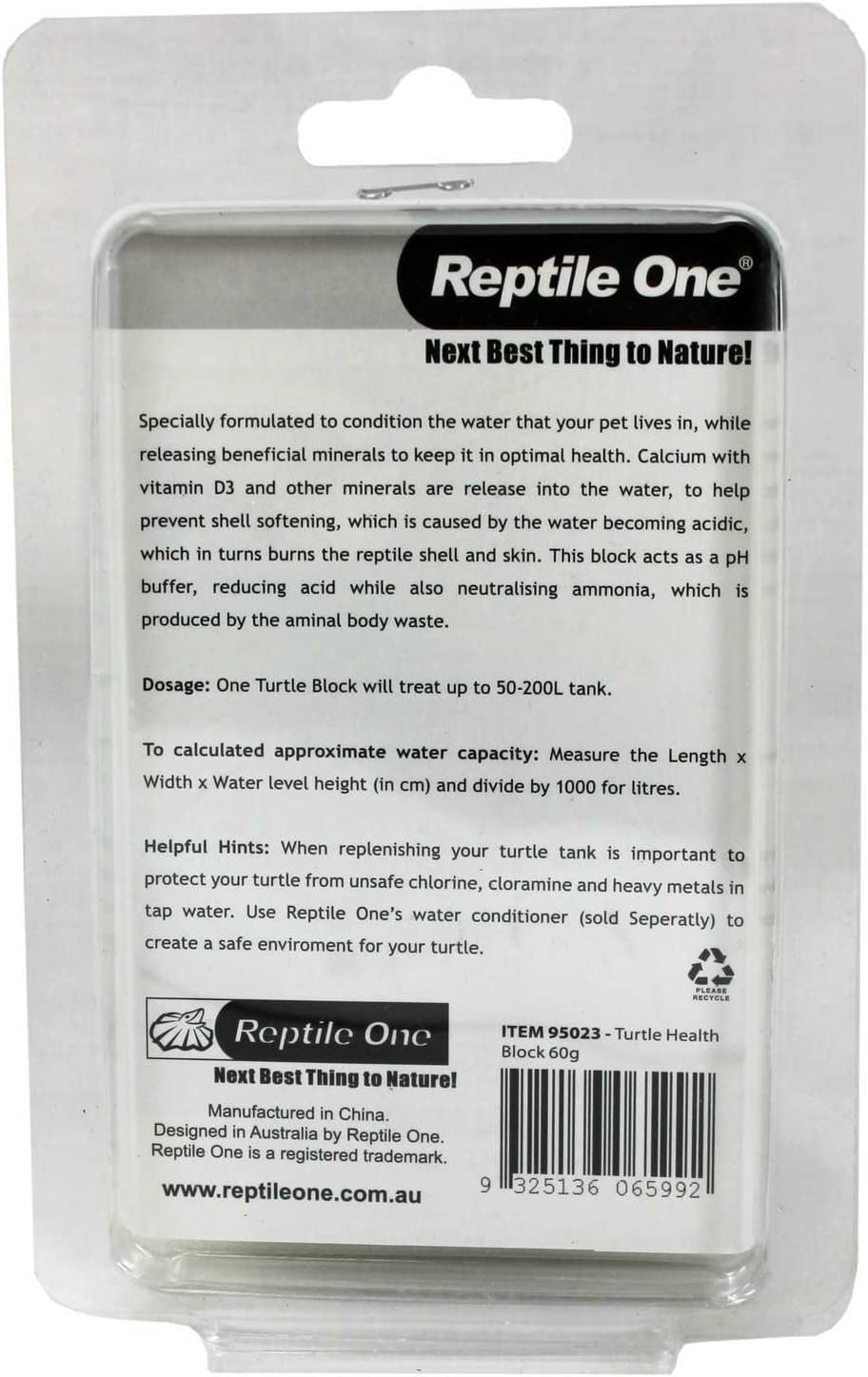 Turtle Health Block Aquarium 60G 95023 Reptile Fish Tank Aqua One image number 1