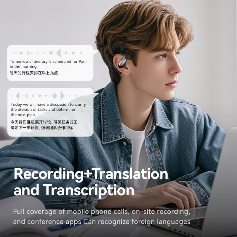 7JI AI Language Translation Earbuds,Smart Bluetooth Translator Device with 144 Languages Real-Time Translator, Translation Headset for Language Learning/Travel/Business image number 2