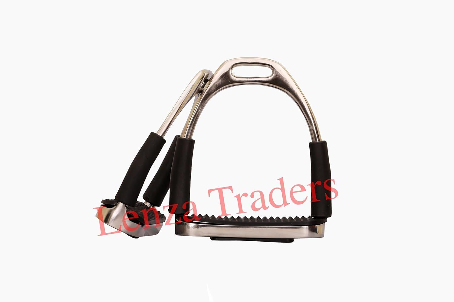 Flexible Silver Stirrups English Safety Polish Horse Riding Bendy Flexible Irons S Steel Equestrian for Adults and Kids image number 3