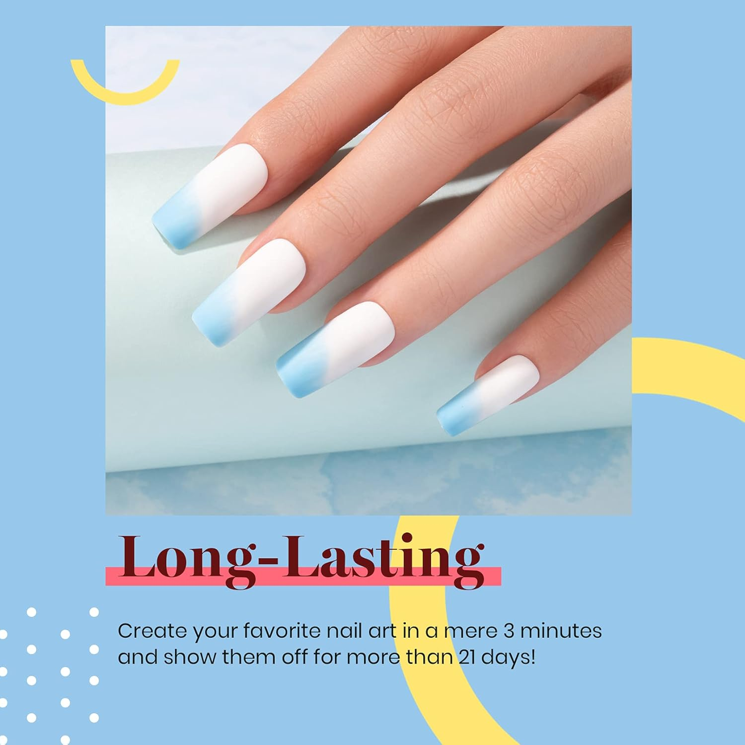 Beetles Gel Polish Gel Polish 15Ml Baby Blue Nail Gel Soak off Uv LED Nail Lamp Need Spring Summer Gel Polish Nail Art Manicure Salon DIY Home Solid Gel 0.5Oz Women image number 4