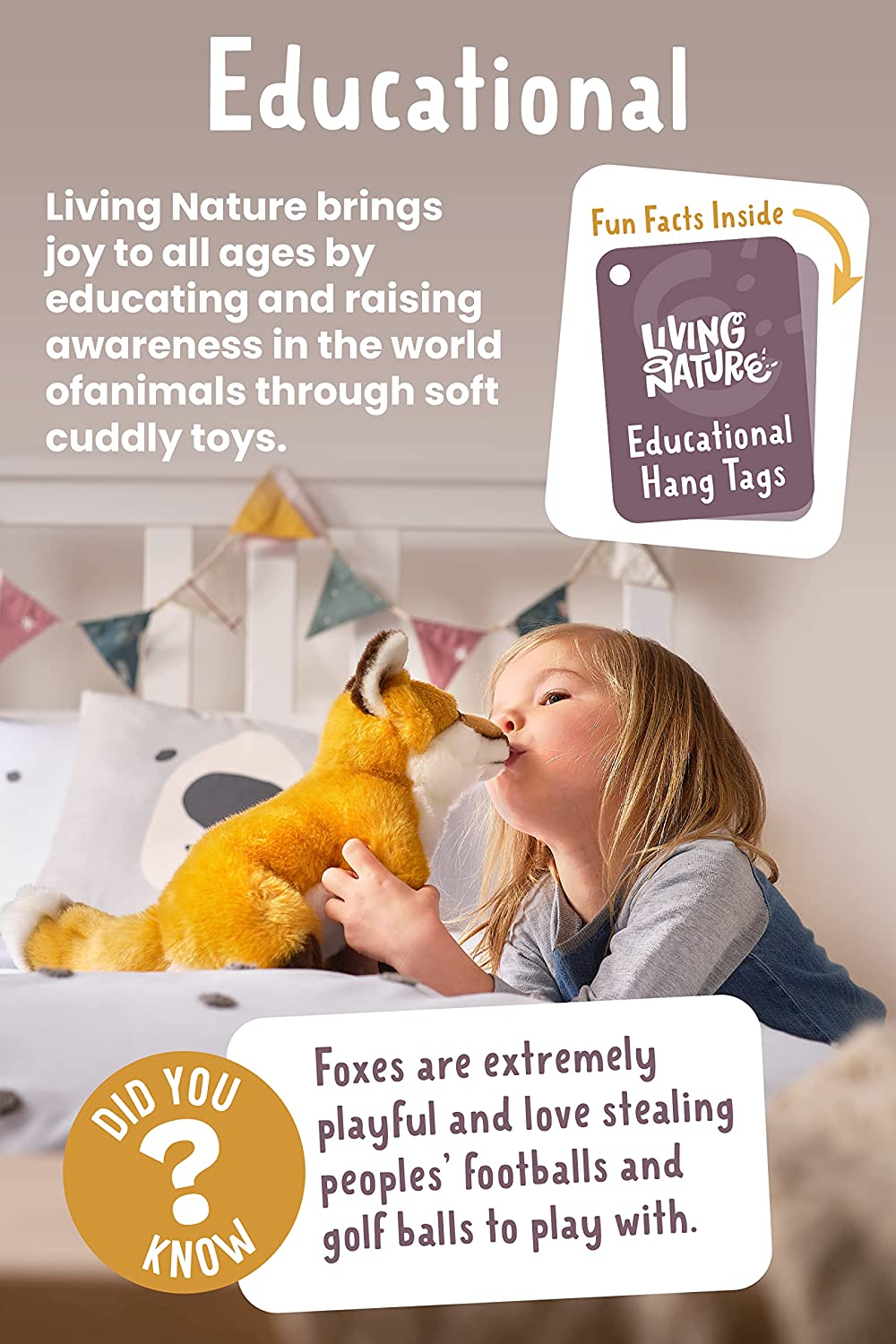 Living Nature Soft Toy - Plush Husky Dog (20Cm) image number 1