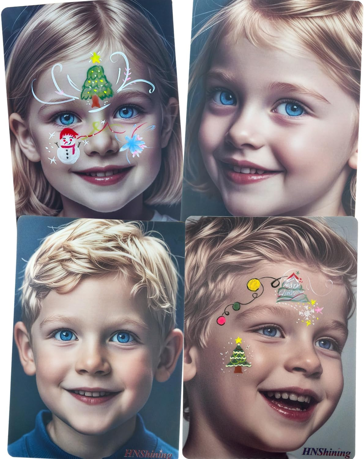 Hnshining Face Painting Practice Board,Face Paint Practice Board,Reusable Painting Exercise Template,Stage Makeup Painting Tool,Display for Stage&Home Makeup Painting (4) image number 5