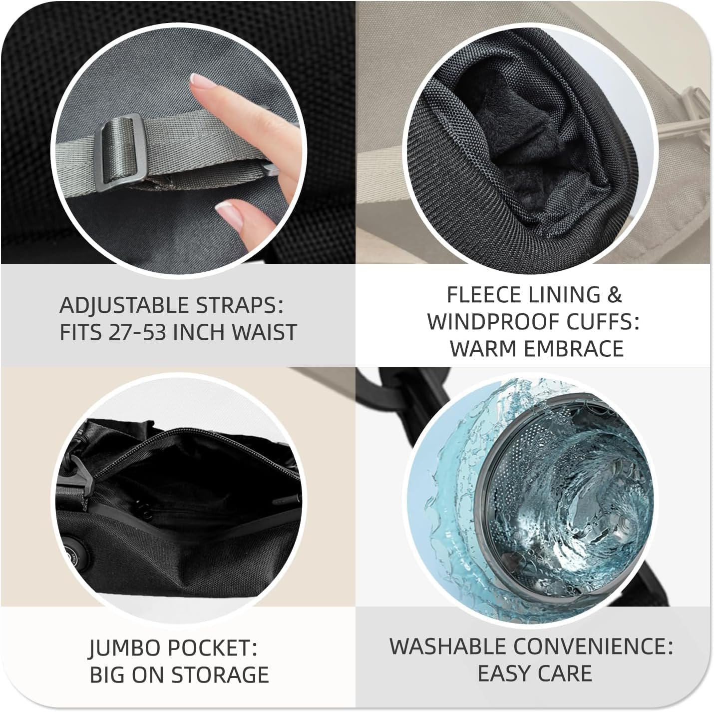 Uncn Heated Hand Warmer Pouch with 10000 Mah Power Bank, Portable Graphene Heated Gloves with 3 Levels & Double-Sided Heating, Hand Muff for Hunting, Fishing, Hiking, Football image number 4