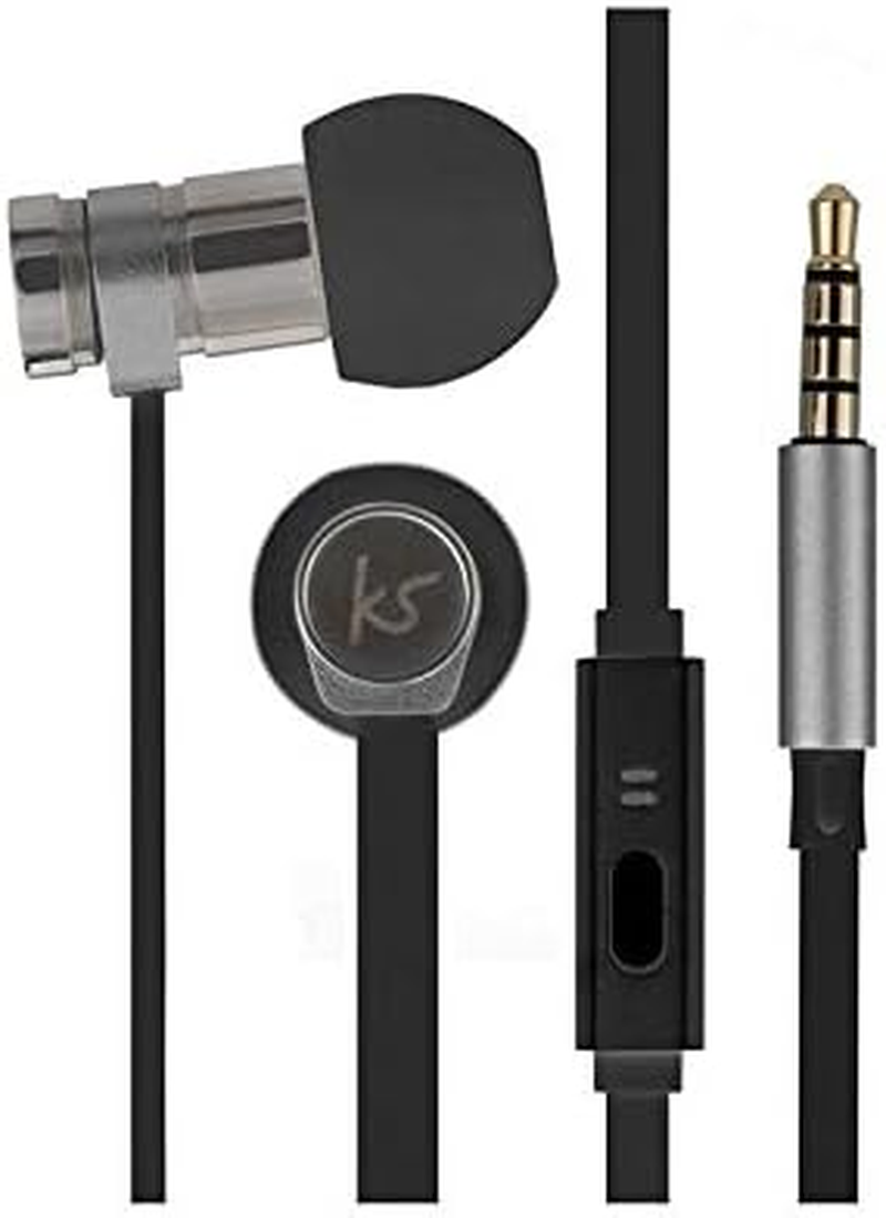 Kitsound Nova In-Ear Headphones with Microphone for Smartphone and Tablet - Black image number 1