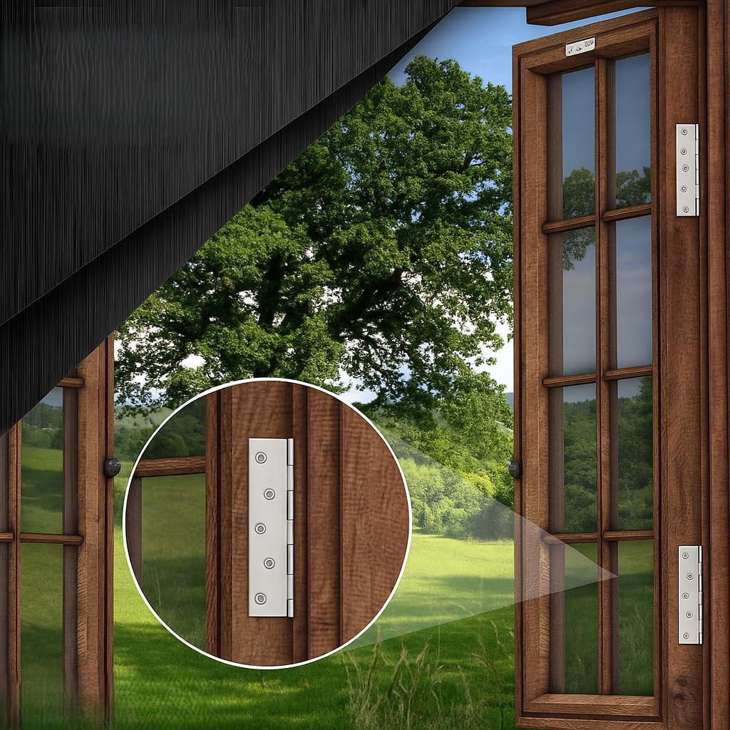 Euro Tische Folding Stainless Steel Hinges for Indoor and Outdoor Use, Piano Band Hinge for Doors, Windows and Cabinet Door, Pack of 2 (1 Pack) 125 X 73 X 2 Mm image number 1