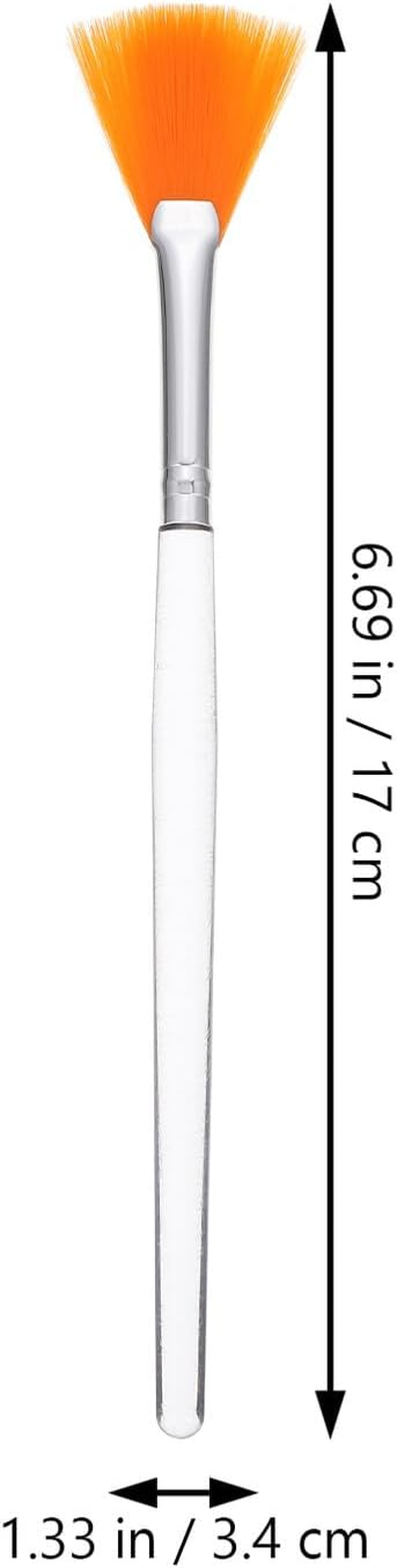 4Pcs Portable Fan-Shaped Face Mask Brushes Soft Bristles Ergonomic Handle Makeup Applicator Kit for Even Facial Serum and Mud Application