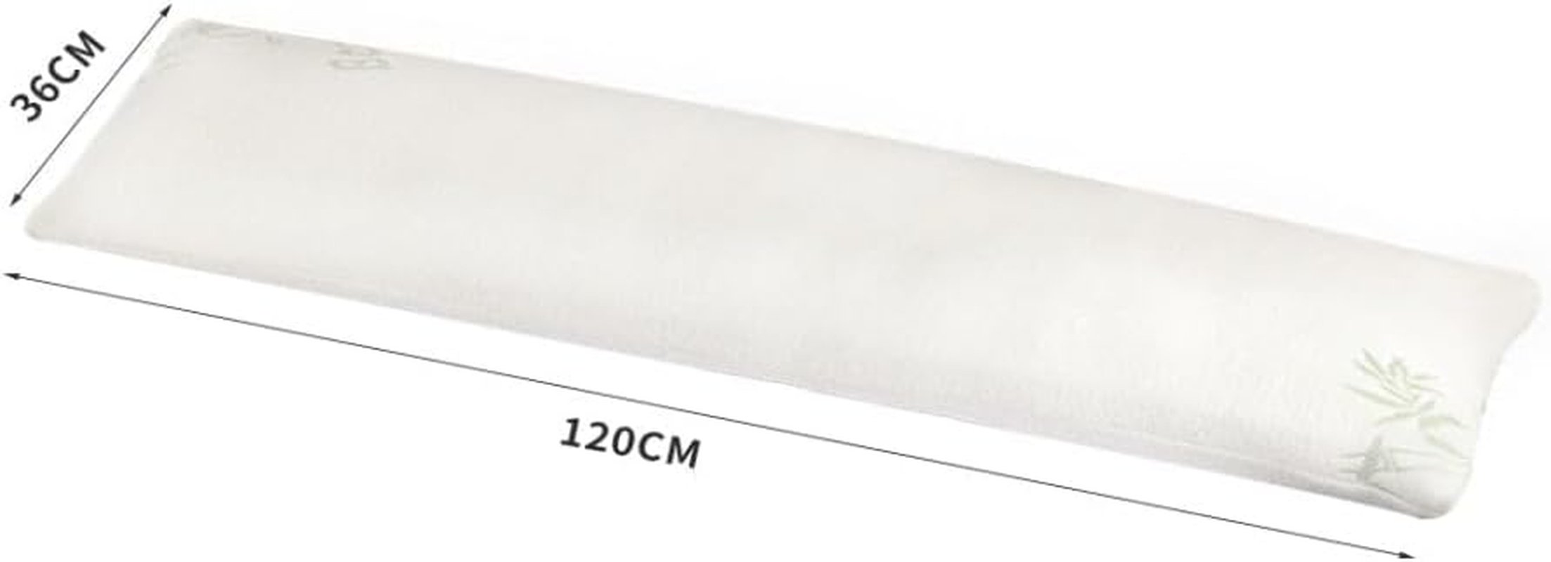 Dreamz Body Pillow Memory Foam Long Full Cushion Sleep Maternity Nursing Support Removable Bamboo Fiber Cover with Zipper Pillowcase Breathable, 120Cmx36Cm image number 2