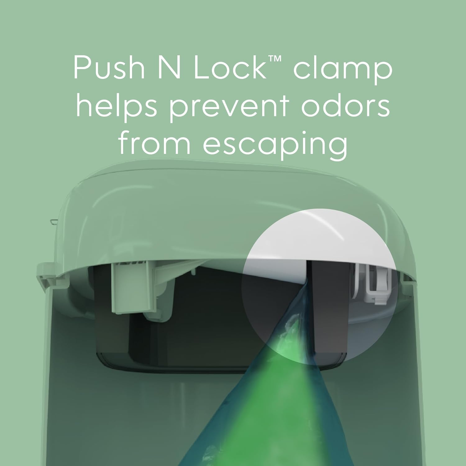 Diaper Genie Classic Gift Set | Baby Registry Must-Have | Odor Control with Push-N-Lock | Refill Supply for up to 1,245 Newborn Diapers image number 5