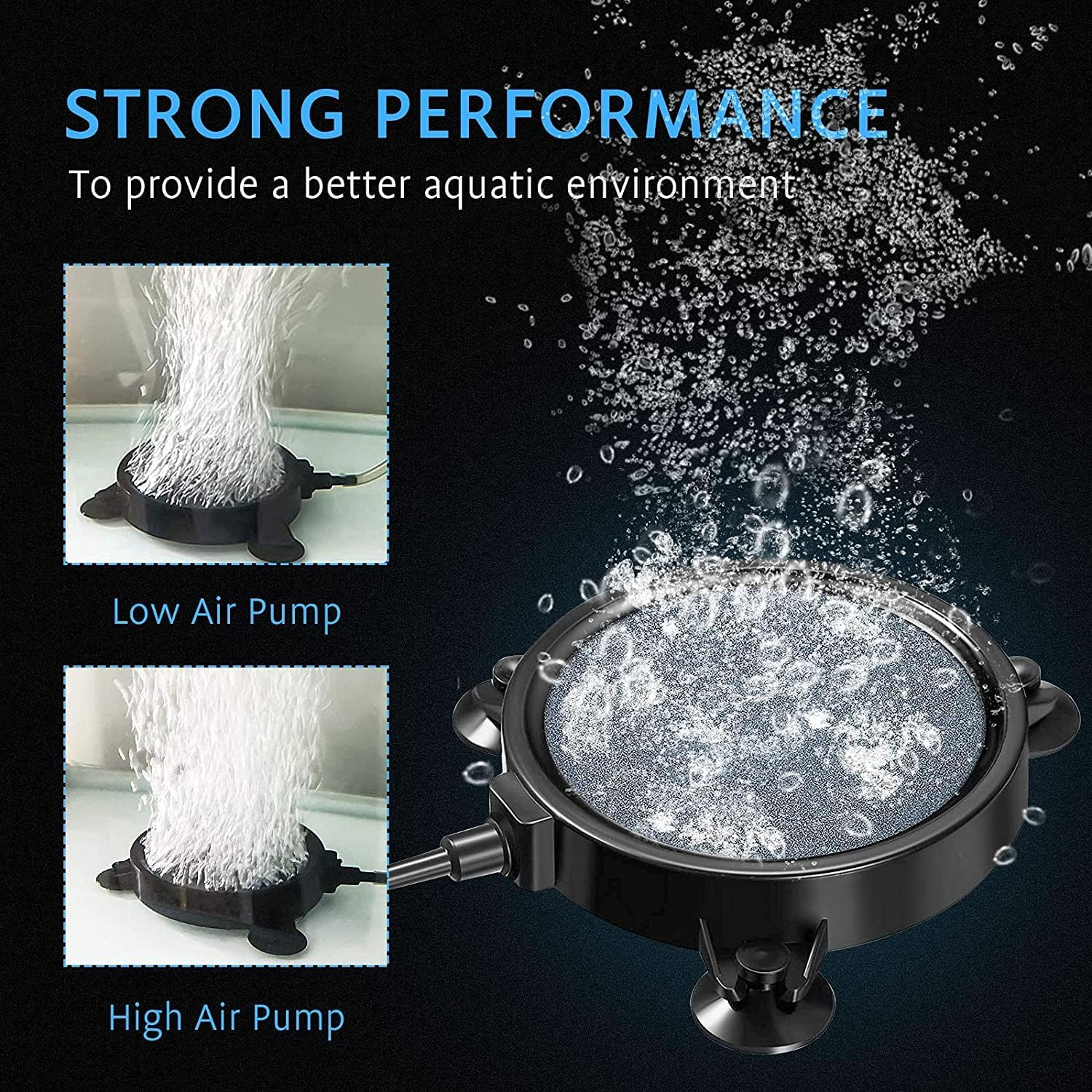 4/5/6/8 Inch round Air Stone Disk Bubble Diffuser Airstone for Hydroponics Aquarium Fish Tank (4 Inch) image number 4