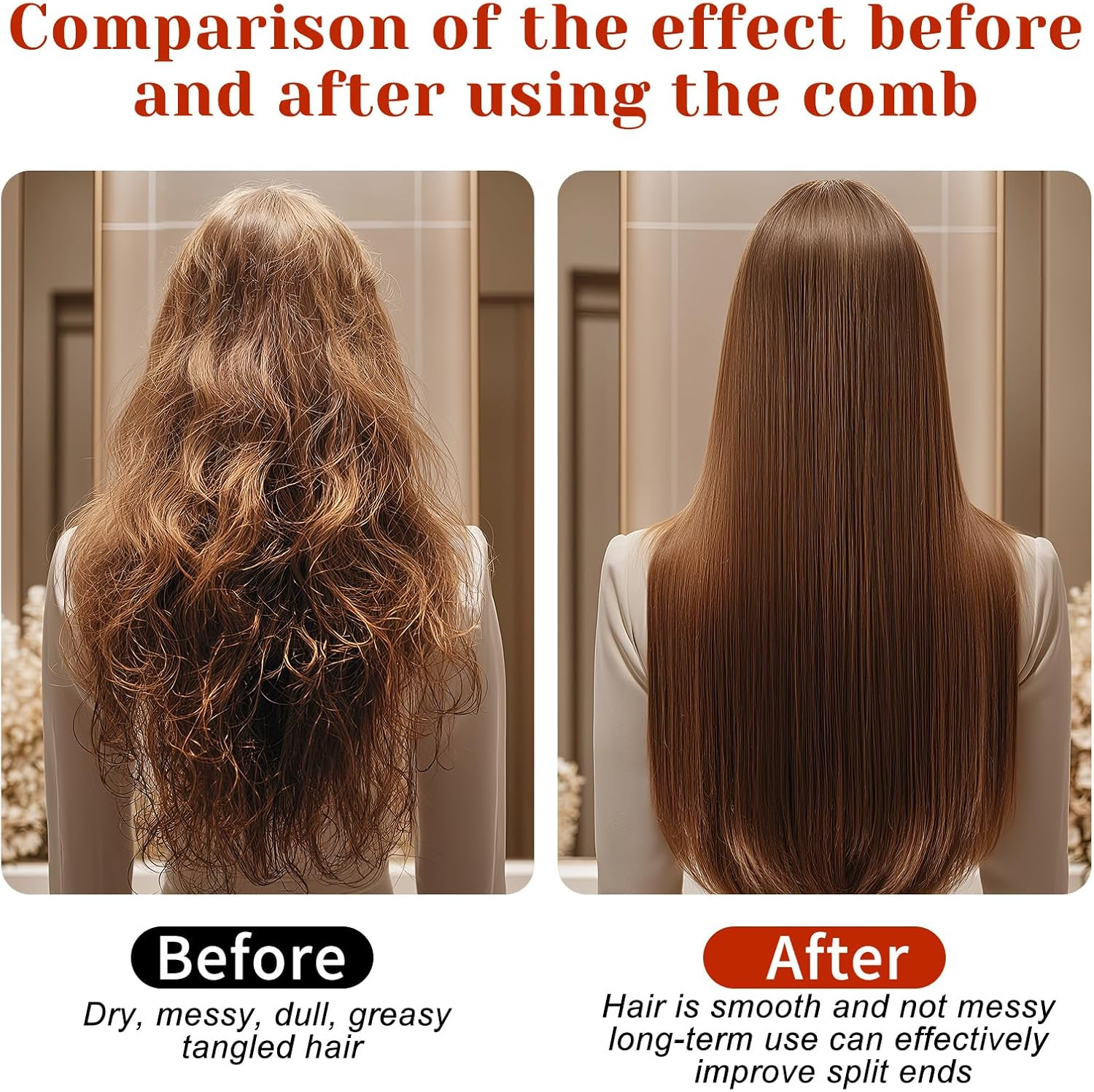 Folding Hair Brush with Mirror, 2 Pcs Portable Travel Brush for Women Pocket Size Anti-Static Mini Hairbrush Compact Massage Comb Hair Styling Tools for Women Girls Home Travel Gym Purse (Black) image number 1