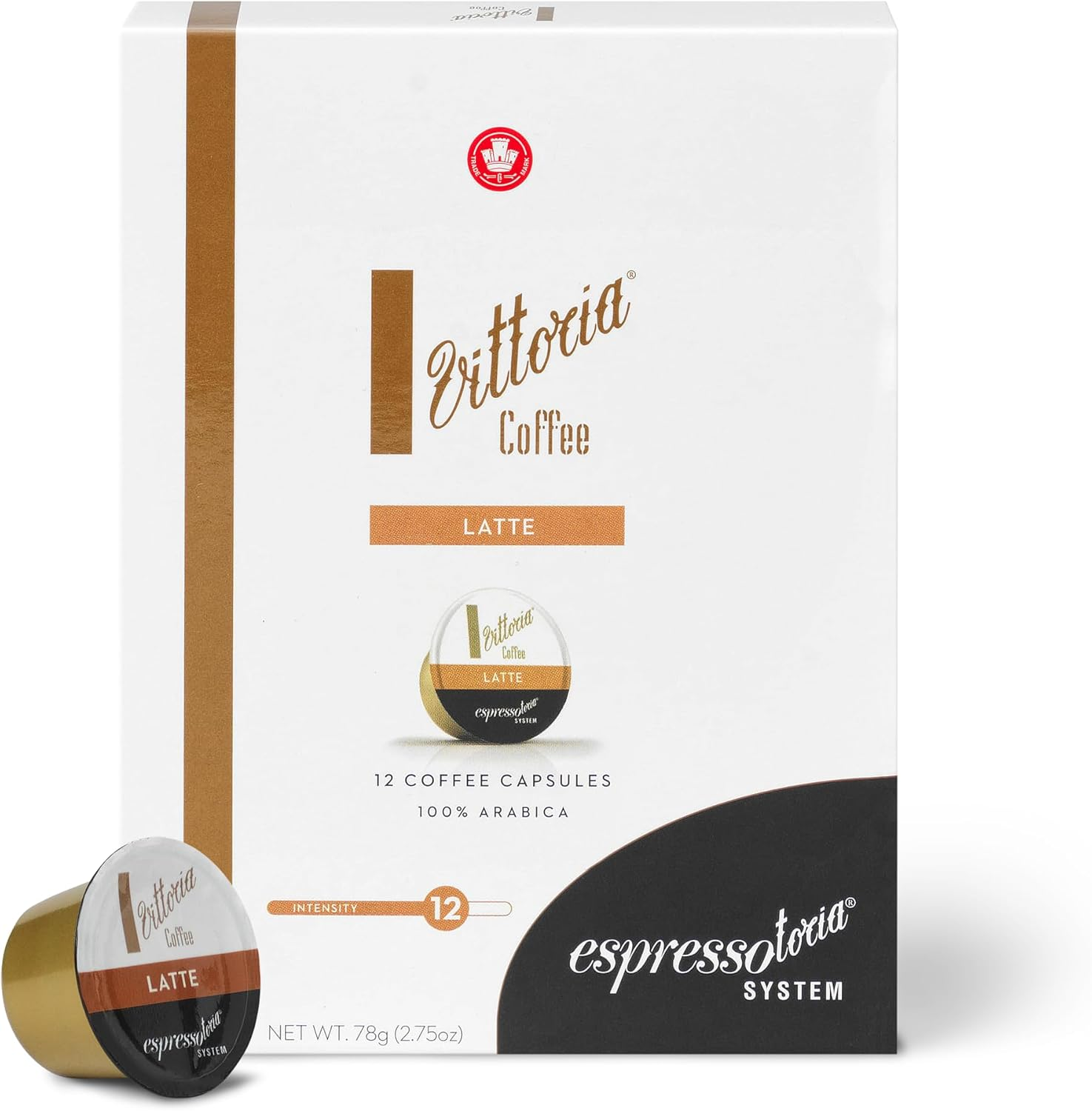 Vittoria Coffee Latte Blend Espressotoria Capsules 78 G (Case of 12) image number 4