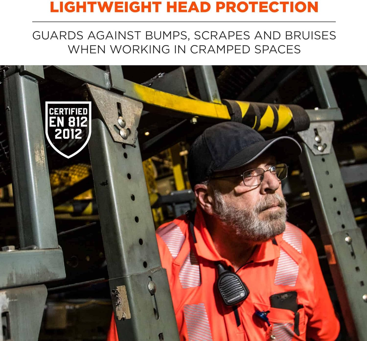 Ergodyne Skullerz 8955 Lightweight Bump Cap, Baseball Hat Style, Breathable Head Protection, Micro Brim, Navy image number 1