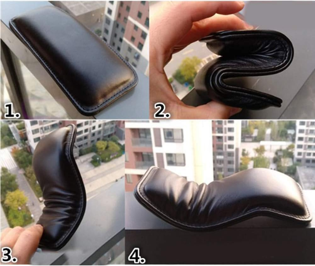 Car Knee Cushion, Leather Auto Center Console Elbow Leg Knee Pad,Leather Auto Center Console Elbow Leg Knees Pad,Thigh Support Comfort Pillow for Automotive Interior Accessories(Color:Black) image number 6