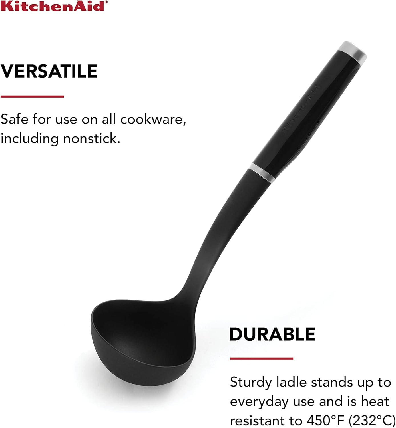 Kitchenaid Classic Soup Ladle, One Size, Black 2 - One Size (Pack Of 2), Empire Red, Single Item image number 5