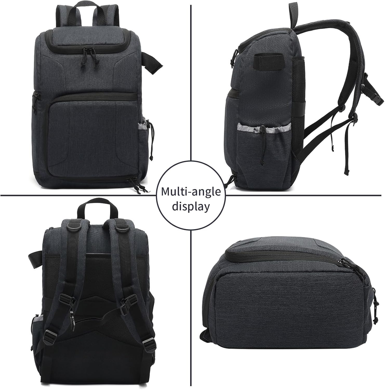 Lizbin Camera Backpack, Camera Backpack Bag Professional for DSLR/SLR Mirrorless Camera, Camera Bag with Laptop Compartment, Photography Backpack Case Compatible with Canon/Nikon/Sony (Blue)