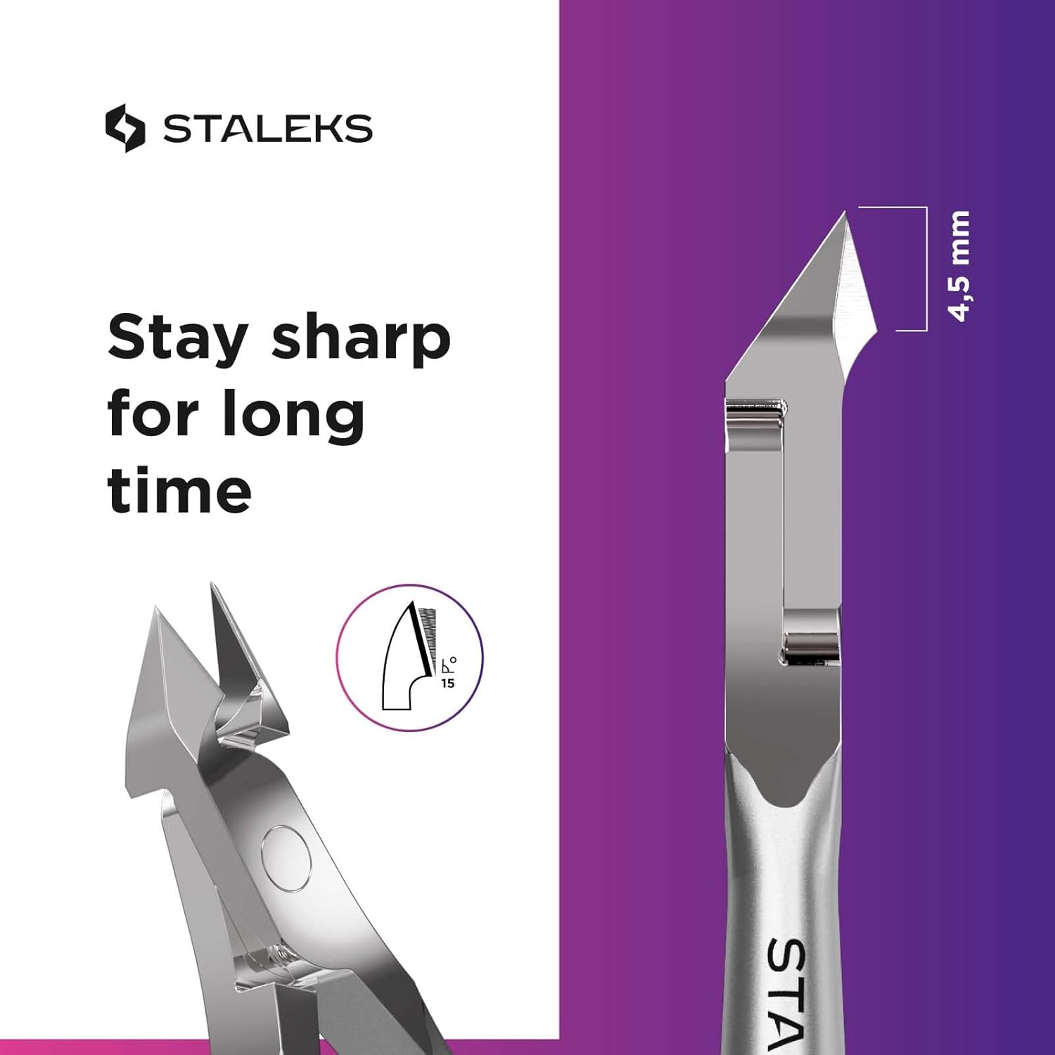 STALEKS PRO Smart 10 Cuticle Nippers (Blade Length - 7Mm) NS-10-7 image number 3