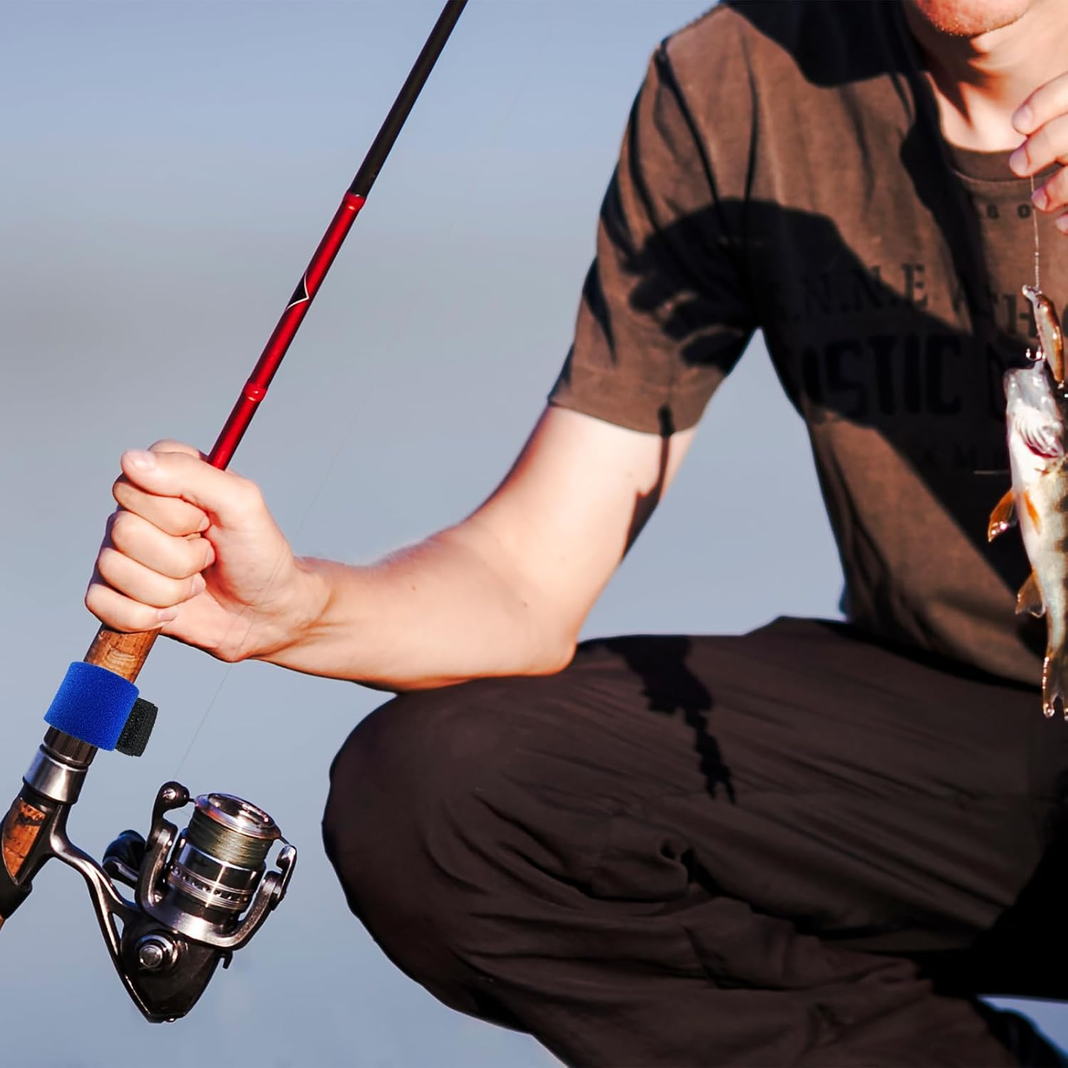 TEAONE Fishing Pole Straps, 6 PCS Casting Rod Ties for Fishing Gear and Equipment (22Cm/8.66In) image number 4