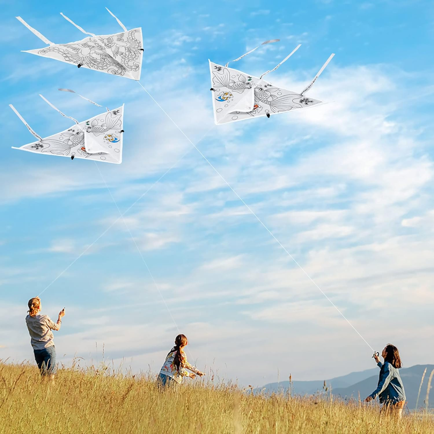 20 Psc DIY Color Filled Kite for Kids Kite Making Kit Bulk, Painting Kites,Decorating Coloring Kite Party Pack,Colorful Life Kite for Kids & Adults, Extremely Easy to Fly Kite for Beginner 10 image number 6