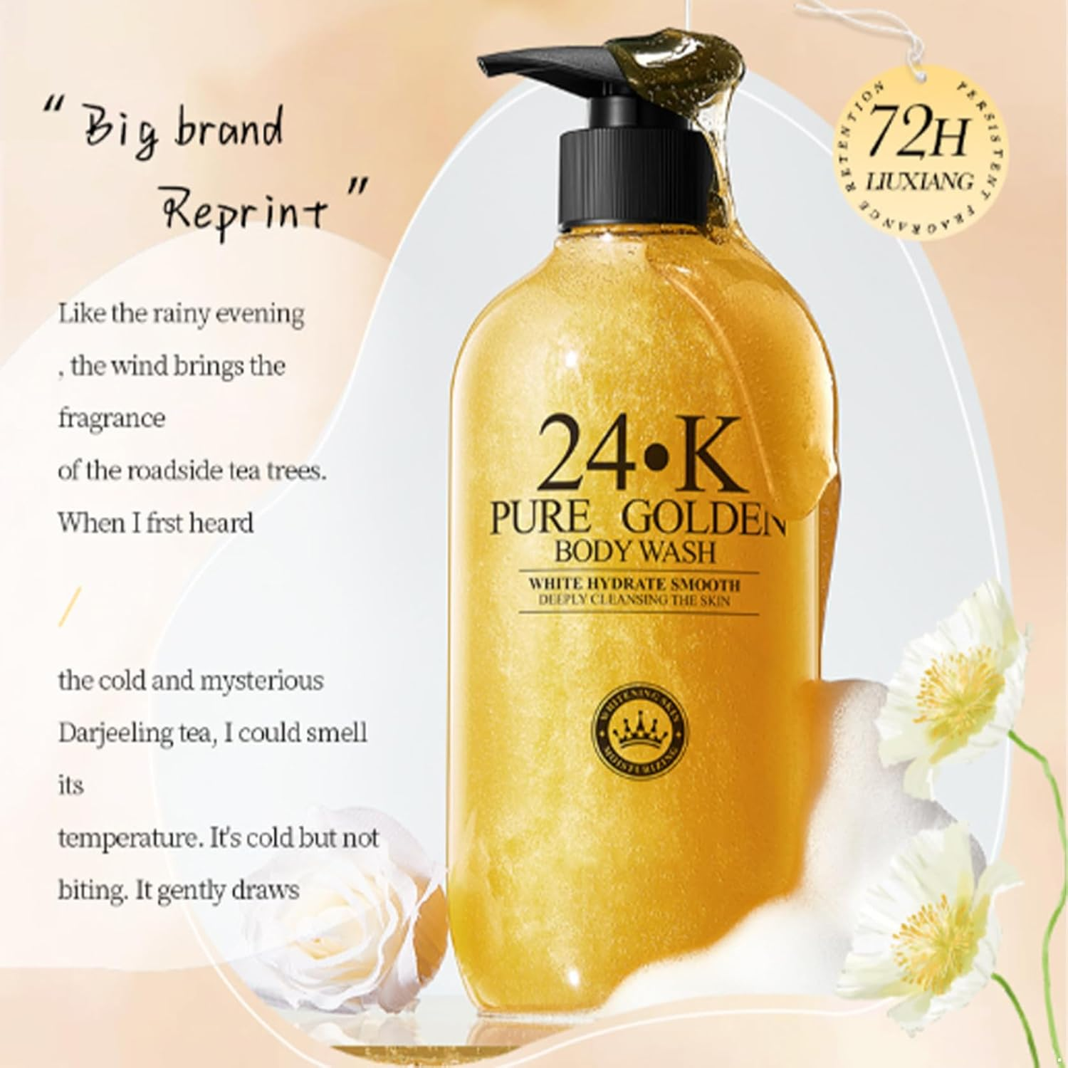 Hedmy 500Ml Body Wash for Women Men Hydrating Moisturizing Shower Gel Gentle Cleansing Long Lasting Fragrance Nourishes Skin Yellow One Size image number 3