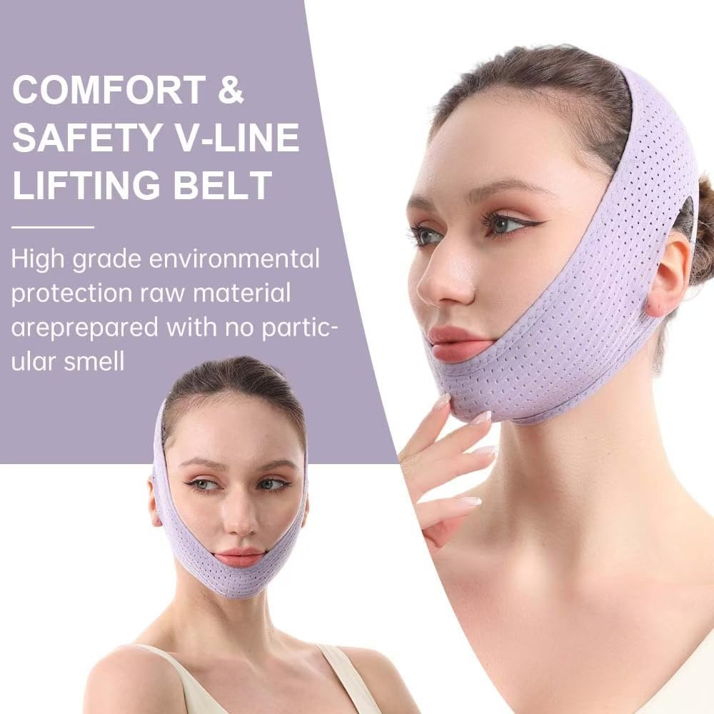 V-Line Lifting Chinstrap, V-Line Mask, Chinstrap for Sleeping, Reusable Face Strap, Chin up Patch, V-Shaped Belt, Shaped Face Mask for Sagging image number 4