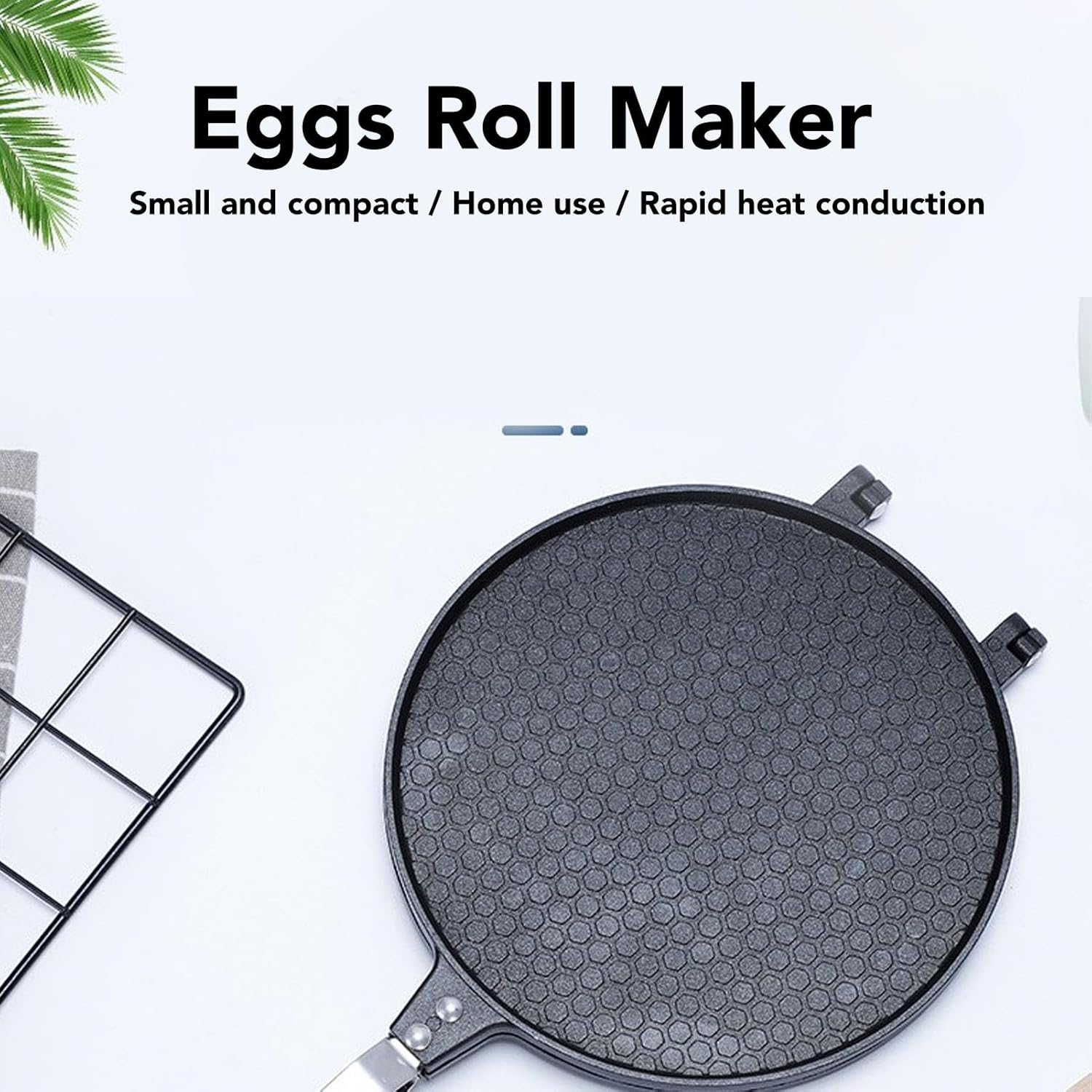 Waffle Cone Maker, Nonstick Ice Cream Cone Maker Aluminium Alloy Household Waffle Bowl Maker for DIY Ice Cream Waffle Cone Desserts image number 2