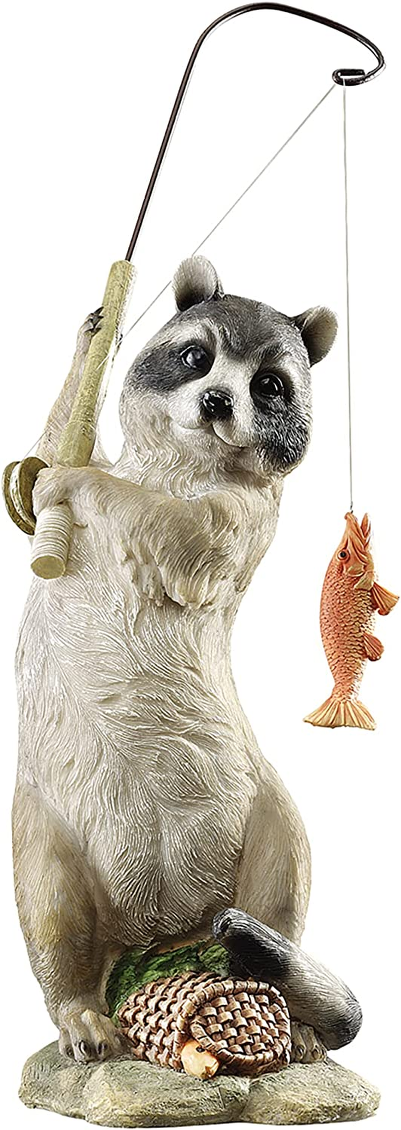 The Masked Fisherman Raccoon Statue image number 4