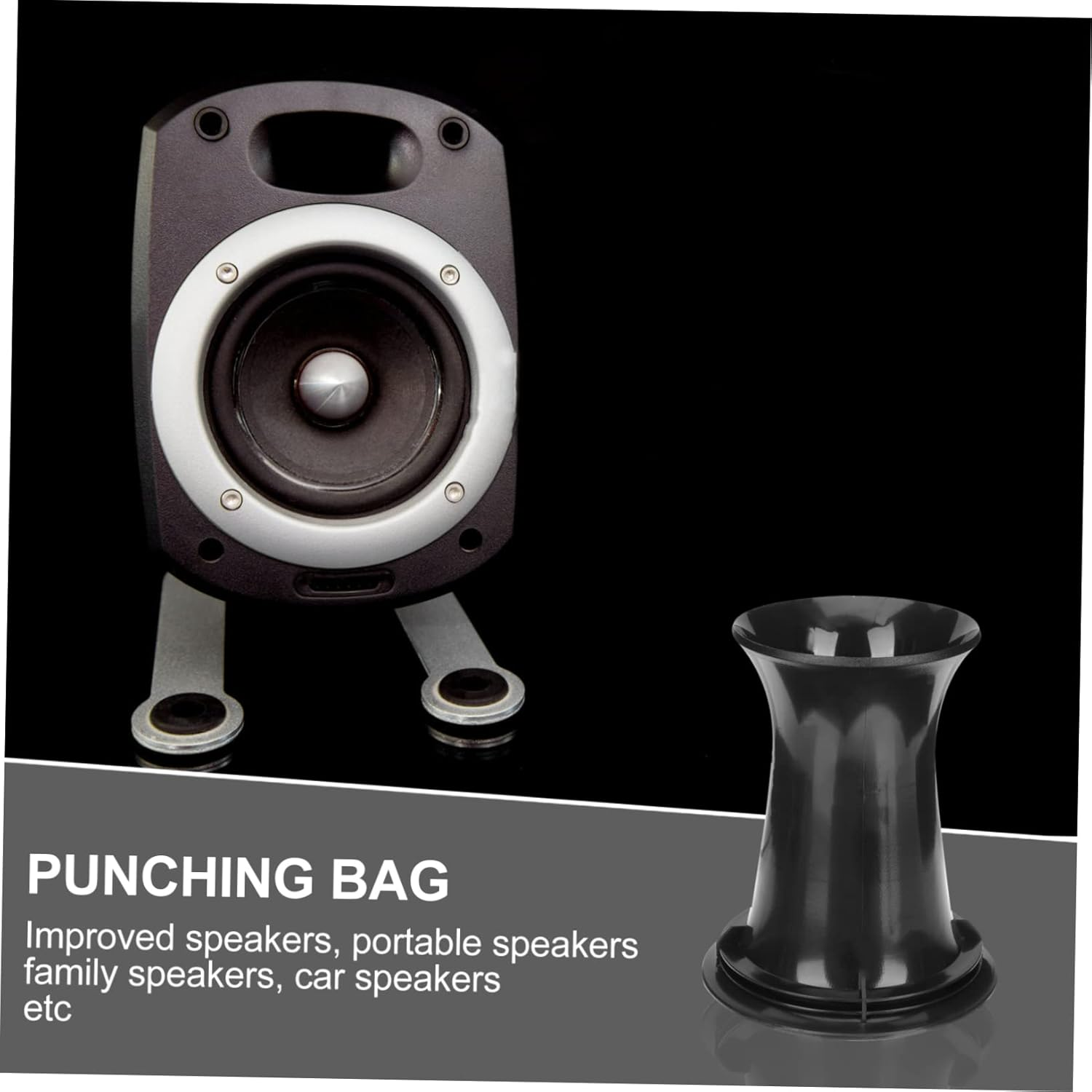 Generic 8Pcs Audio Punching Speaker Voice Tube Outlet Fittings Speaker Port Tube Bass Accessories Horns Car Horn Car Stereos Speakers Plastic Subwoofer Port Tube Black image number 3