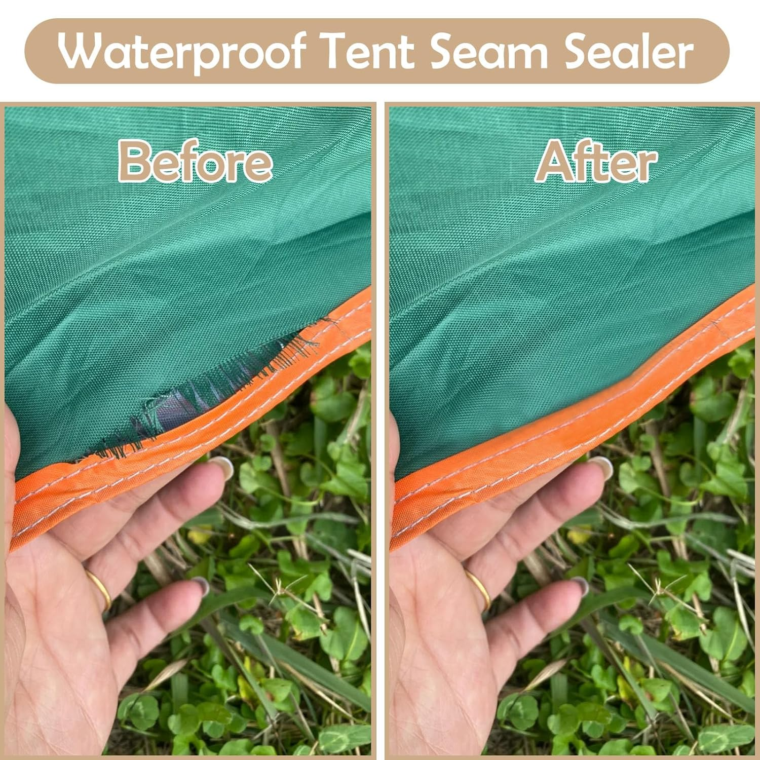 WAN2TLK 120Ml Tent Seam Sealer, Repair Damaged/Seam Sealer Tent Fabric, Restore the Waterproof Barrier, for Camping/Hiking/Outdoor Gear - Clear image number 4