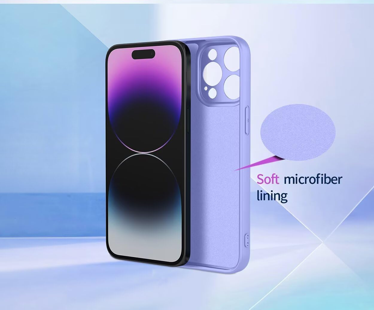 COMAKU Case for Motorola Moto G56 5G, with Camera Soft TPU Silicone Protection Cover with Shockproof Bumper - Purple image number 2