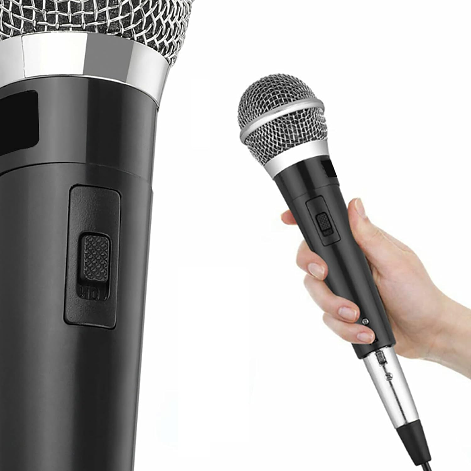 Wired Handheld Microphone, Moving Coil Microphone Unidirectional Dynamic Microphone for DVD KTV Audio Amplifier Mixer Tourist Bus Power Speaker image number 1