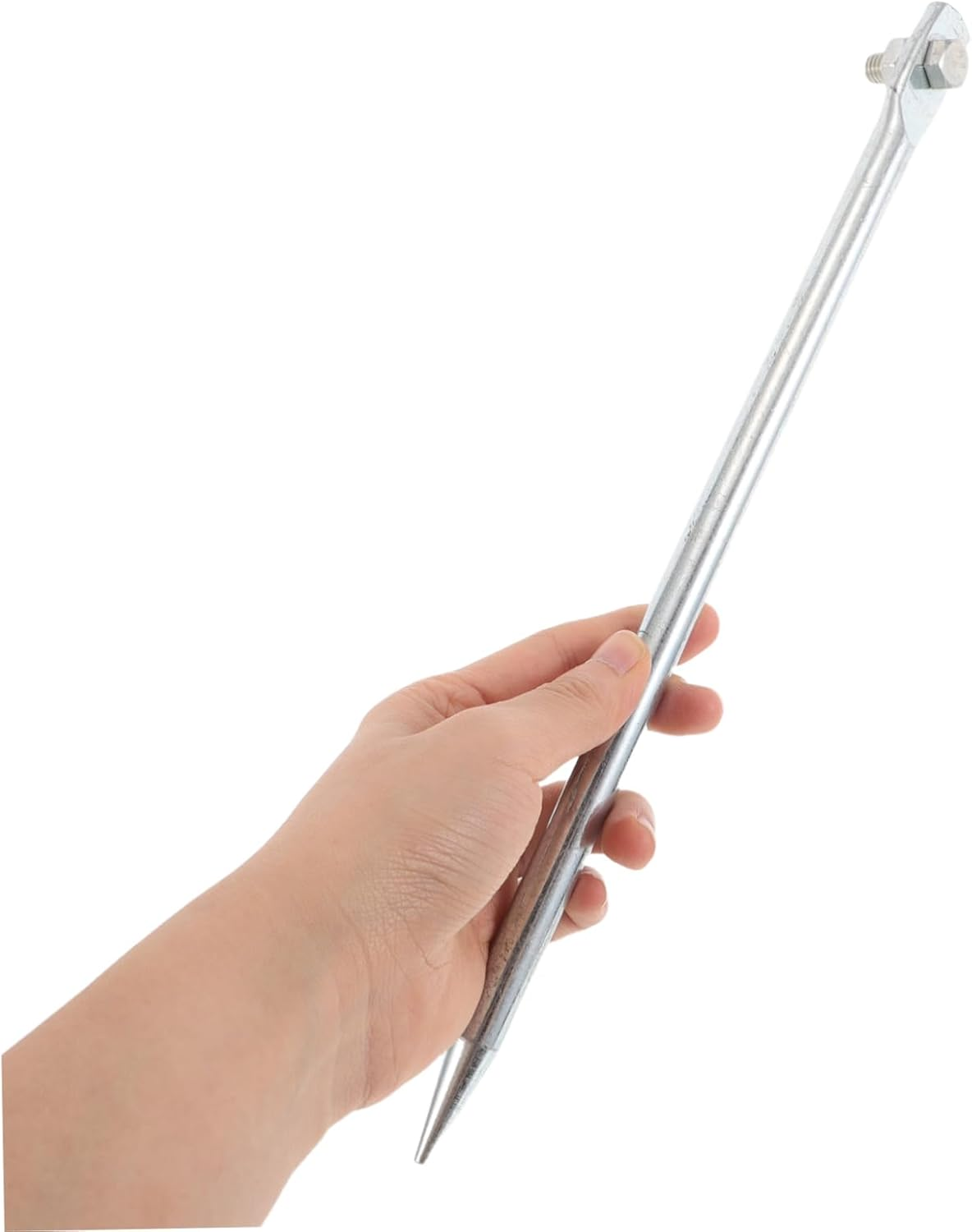 VICASKY Ground Rod for Generators 12Mmx300Mm Brass Galvanized Earth Pin Weather-Resistant Grounding Rod for Electric Fence Systems Antenna Earthing image number 1