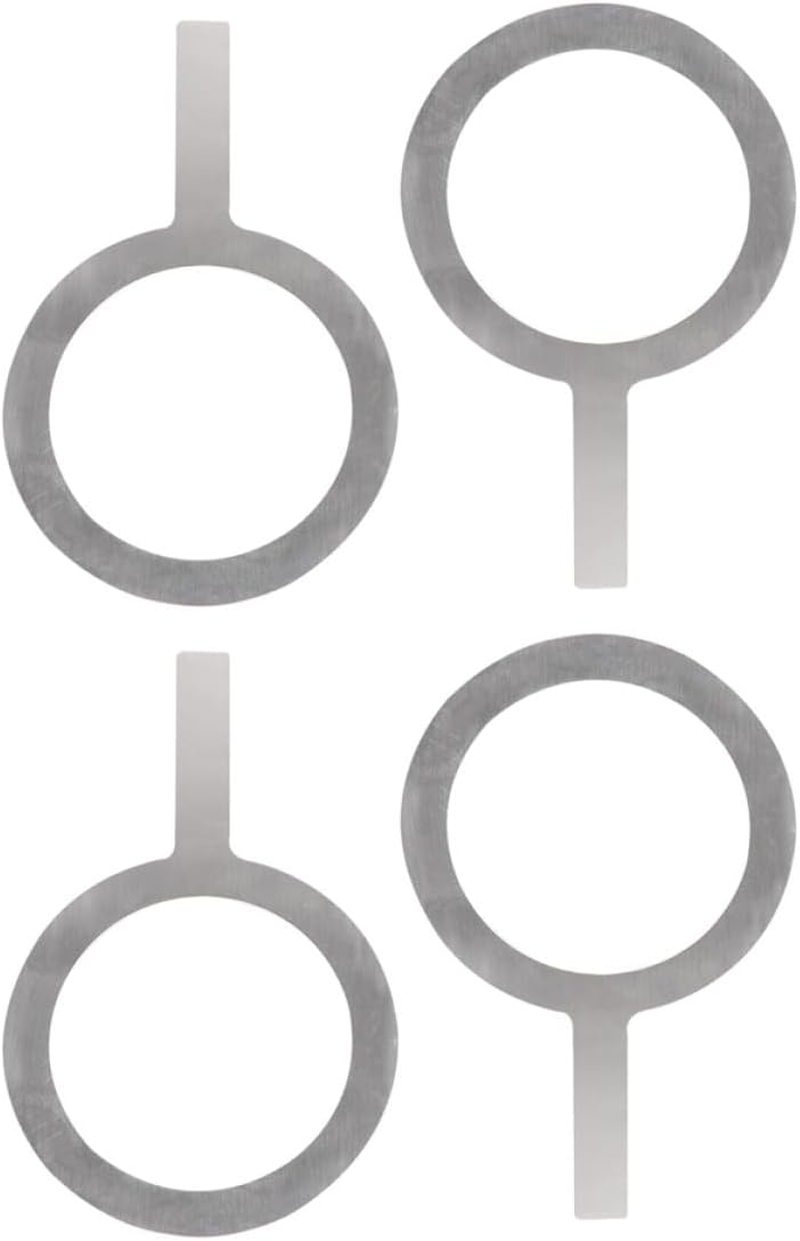 HOMOCONO 4Pcs Stainless Steel Coffee Cup Rim Protective Rings with Handle Anti-Scald Baking Gaskets for Milk Tea Shops and Cafes Lightweight DIY Beverage Accessory image number 2